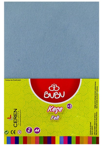 A4 Keçe 10'Lu 2Mm Mavi -KE0012