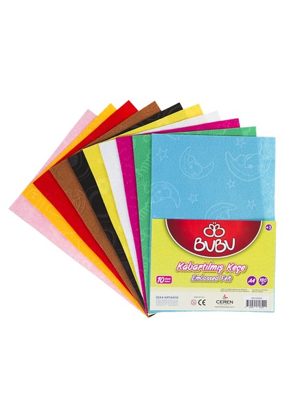 A4 Kabartılmış Keçe 180 Gr 10'Lu Paket -KE0006