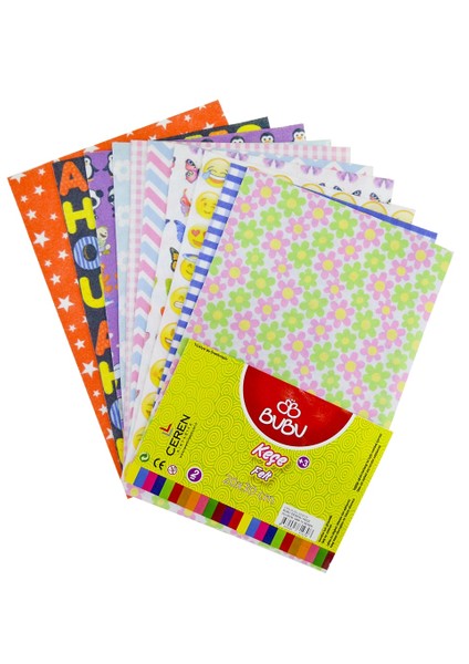 Desenli Keçe 20X30Cm 2Mm 10 Desen Çiçekli -KE0018