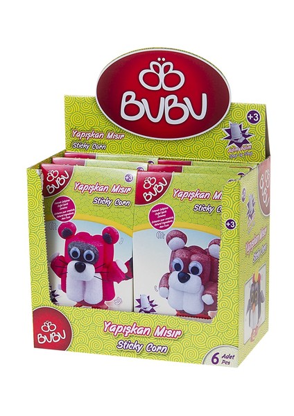 Yapışkan Mısır Yürüyen Hayvanlar 6'Lı (Penguen,Fare,Köpek) -YMS002