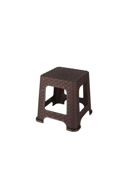 Rattan Tabure Küçük Boy Kahverengi
