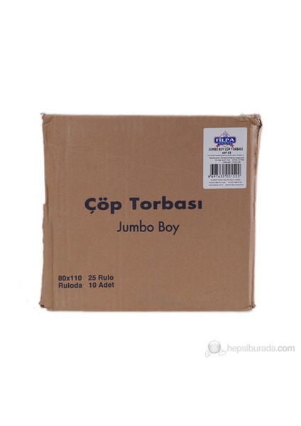 Jumbo Boy Çöp Poşeti Koli'De 25 Rulo