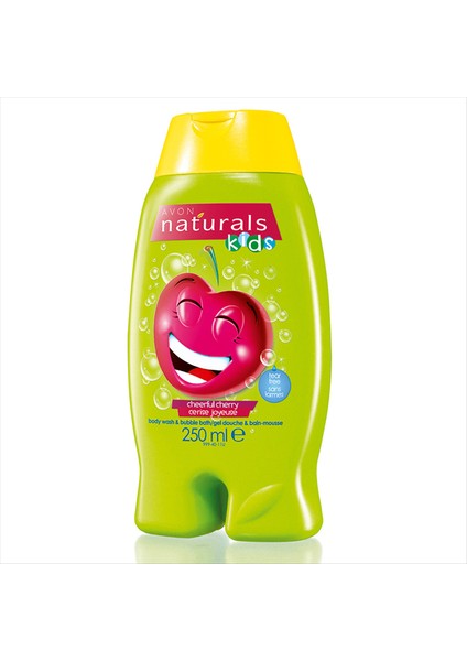 Naturals Kids Çocuklar için Göz Yakmayan Kiraz Kokulu Vücut Şampuanı & Banyo Köpüğü - 250ml
