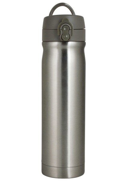 Çelik İçli Matara 500ml Metalik Gri