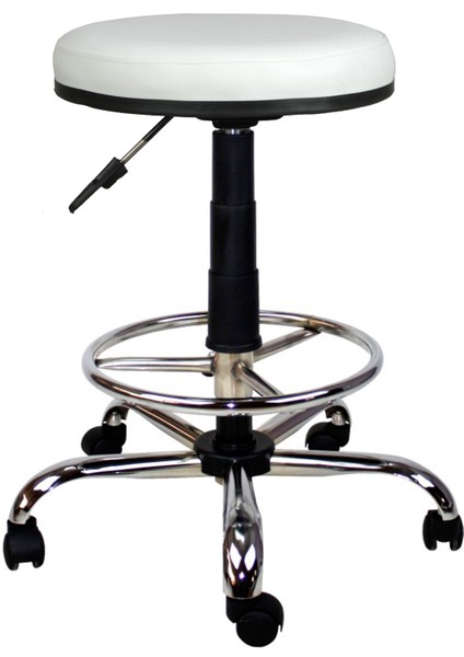 Metal Ayaklı Yüksek Tabure-Beyaz-2999T0109