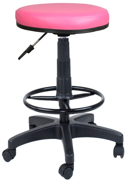 Plastik Ayaklı Yüksek Tabure-Pembe-2999U0120