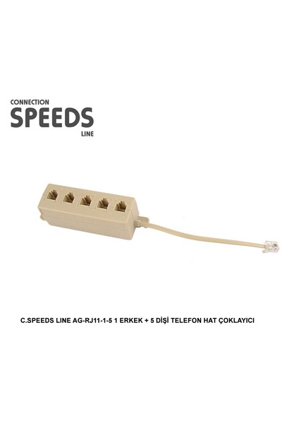 Ag-Rj11-1-5 1 Erkek + 5 Dişi Telefon Hat Çoklayıcı