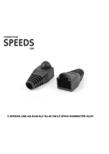 Ag-Rj45-Klf Rj-45 100Lü Siyah Konnektör Kılıfı
