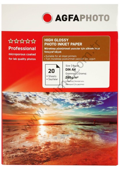 İnkjet Kağıt A4 Glossy(Parlak)