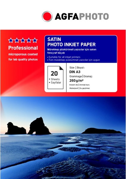 İnkjet Kağıt A3 Satin(Mat)