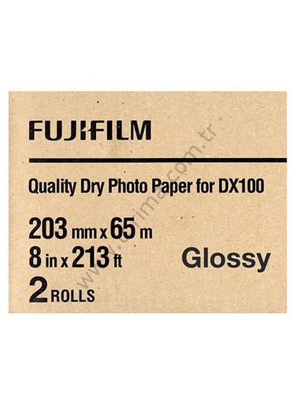 DX100 InkJet Fotoğraf Kağıdı Glossy (Parlak) - 8'' x 213' - 2 Rulo