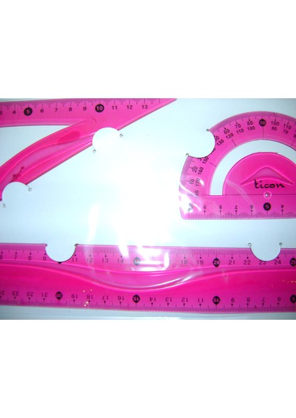 Çizim Seti (30Cm Cetvel,İletki,Gönye)