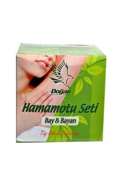 Hamamotu Seti 100 Gr Tüy Dökücü Toz Kolay Uygulama ve Hızlı Etki