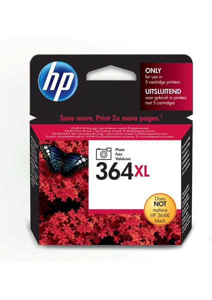 364XL CB322EE Foto Siyah Orjinal Kartuş / HP Photosmart B8550 / C53244 / C5380 / C63244 / C6380 / D5460 / 5510 Kartuş
