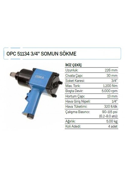 Opc 51134 3/4" Somun Sökme
