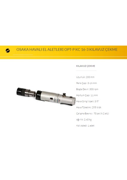 Opt-P Kc 16-3 Kılavuz Çekme