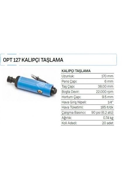 Opt 127 Kalıpçı Taşlama