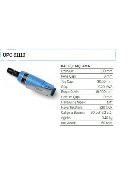Opc 61119 Kalıpçı Taşlama