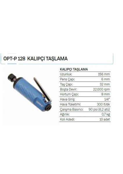 Opt-P 128 Kalıpçı Taşlama