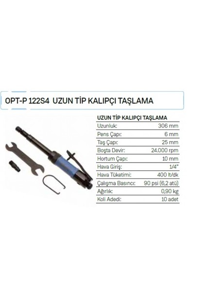 Opt-P 122S4 Uzun Tip Kalıpçı Taşlama