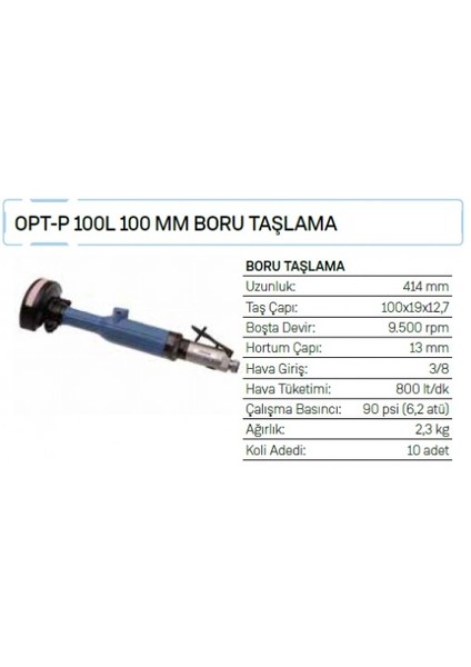 Opt-P 100L 100 Mm Boru Taşlama