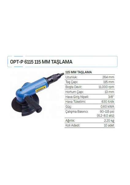 Opt-P 6115 115 Mm Taşlama