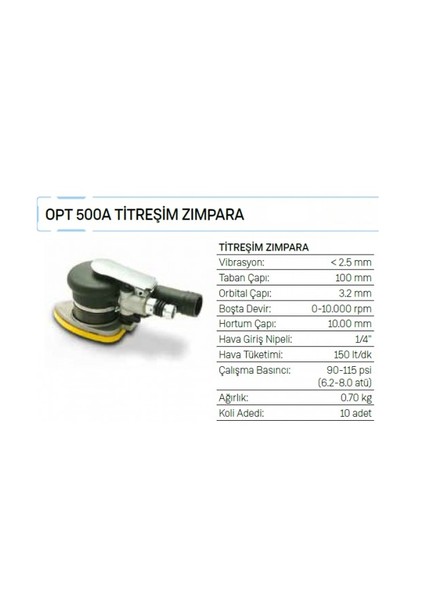 Opt 500A Titreşim Zımpara fiyatları