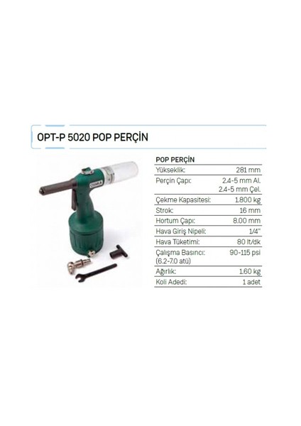 Opt-P 5020 Pop Perçin