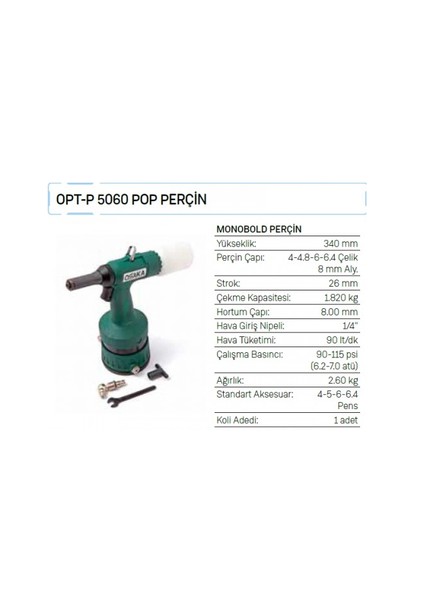 Opt-P 5060 Pop Perçin