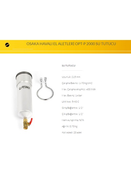 Opt-P 2000 Su Tutucu fiyatları