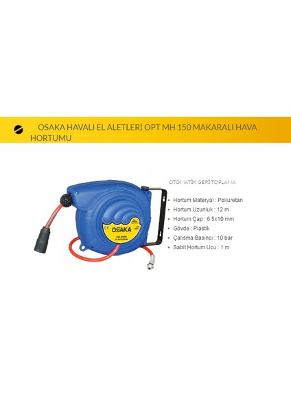 Opt Mh 150 Makaralı Hava Hortumu fiyatları