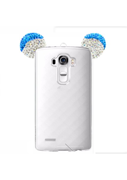 Lg G3 Kılıf Mickey Kulaklı Taşlı