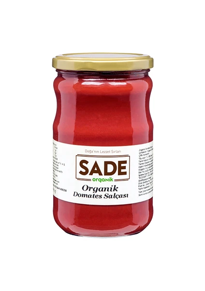 Sade Organik Domates Salçası 650 gr