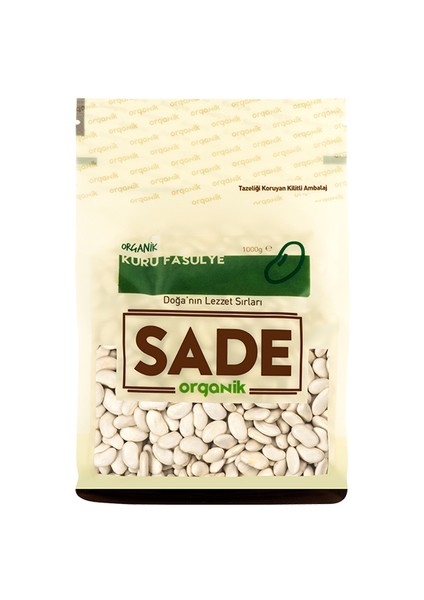 Sade Organik Kuru Fasulye 1 kg