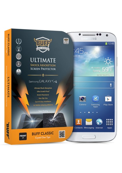 BUFF Samsung Galaxy S4 Darbe Emici Ekran Koruyucu Film