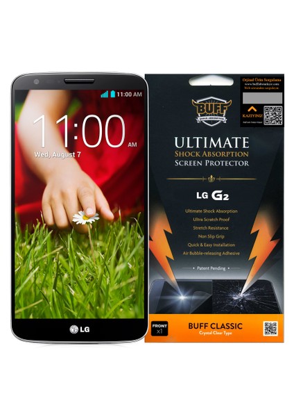 Buff LG G2 ile Uyumlu Ekran Koruyucu