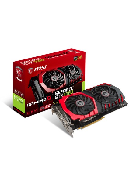 NVIDIA GeForce GTX 1060 Gaming X 3G 3GB 192 bit GDDR5 DX(12) PCI-E 3.0 Ekran Kartı (GTX 1060 Gaming X 3G)