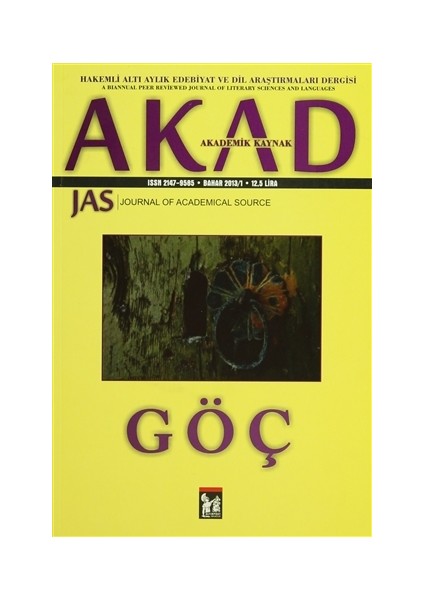 Akad Akademik Kaynak Dergisi Sayı: 1