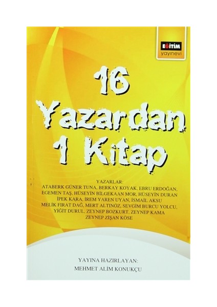 16 Yazardan 1 Kitap