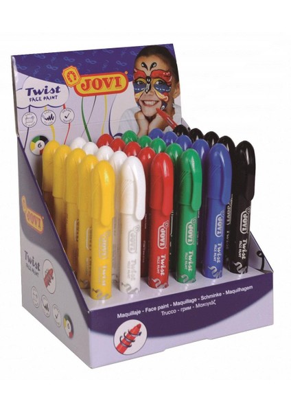 Twist Stick 30 Adet Yüz Boyama Kalemi (6 Renk)