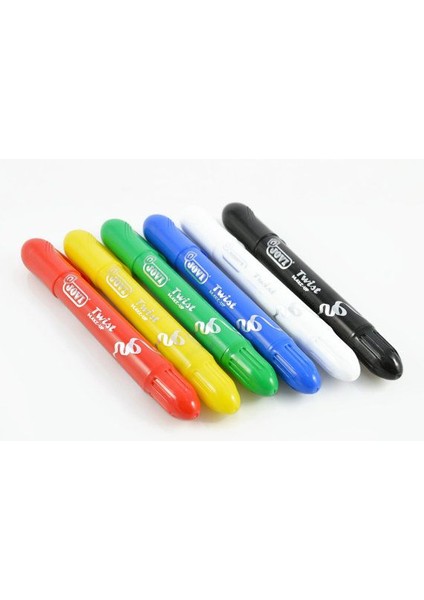 Twist Stick 30 Adet Yüz Boyama Kalemi (6 Renk)