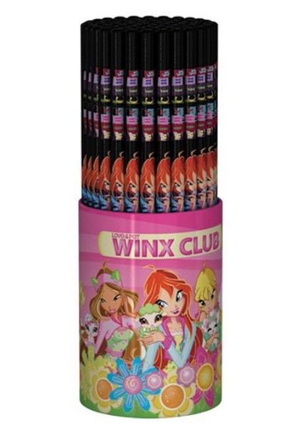 Winx Bloom Baskılı Siyah HB Kurşun Kalem (65326)