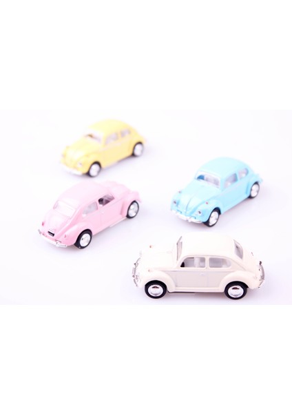 4'lü 1967 Volkswagen Classical Beetle 1/64 Çek Bırak Model Araç Seti