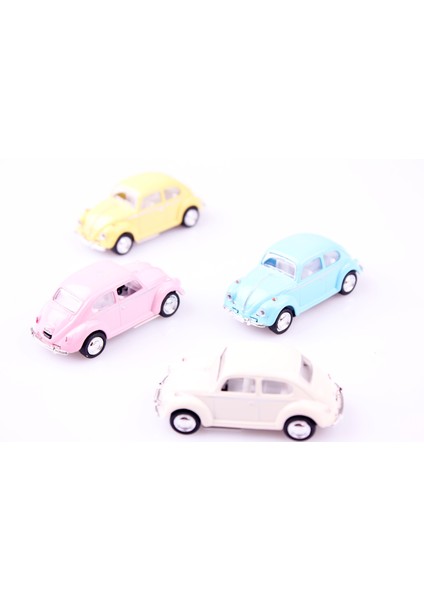 4'lü 1967 Volkswagen Classical Beetle 1/64 Çek Bırak Model Araç Seti