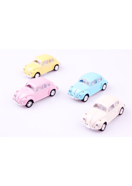 4'lü 1967 Volkswagen Classical Beetle 1/64 Çek Bırak Model Araç Seti