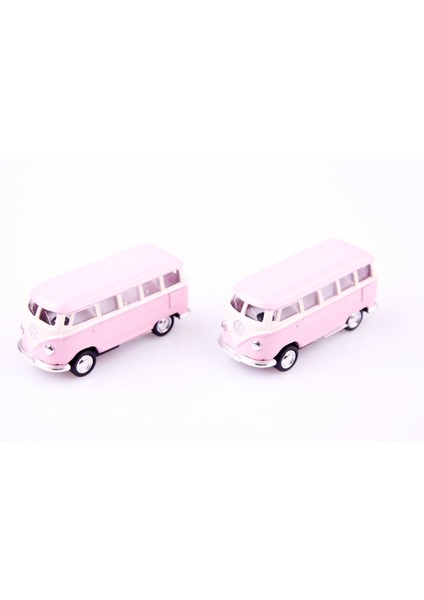2'li 1962 Volkswagen Classical Bus 1/64 Çek Bırak Model Araç Seti