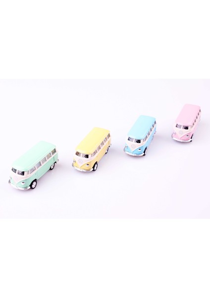 4'lü 1962 Volkswagen Classical Bus 1/64 Çek Bırak Model Araç Seti fiyatları