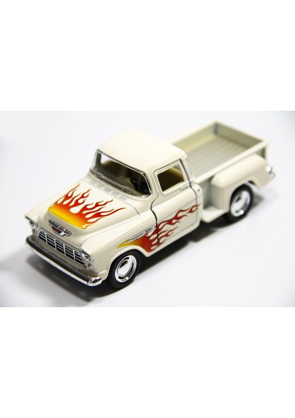 Off-Road 1955 Chevy Stepside Pick-Up Çek Bırak 1/32 Die Cast Model Araç
