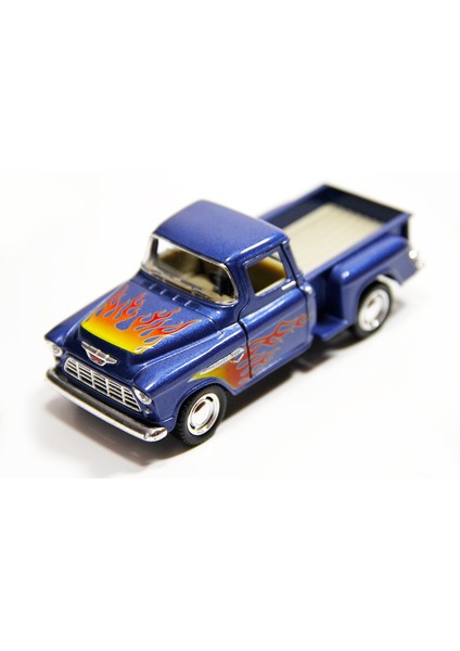 Off-Road 1955 Chevy Stepside Pick-Up Çek Bırak 1/32 Die Cast Model Araç