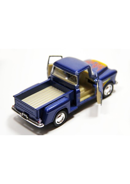 Off-Road 1955 Chevy Stepside Pick-Up Çek Bırak 1/32 Die Cast Model Araç